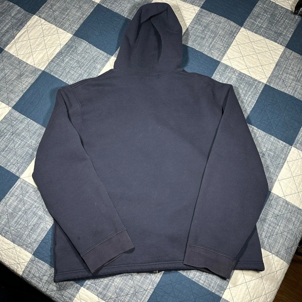Polo Ralph Lauren Mens Full Zip Hoodie Navy Blue Red Pony Logo Size L Sweatshirt